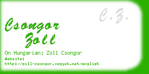 csongor zoll business card